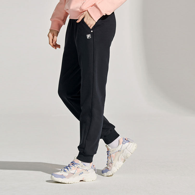 (WMNS) Fila Sports Casual Bundle Feet Pants Black T11W113601F-BK