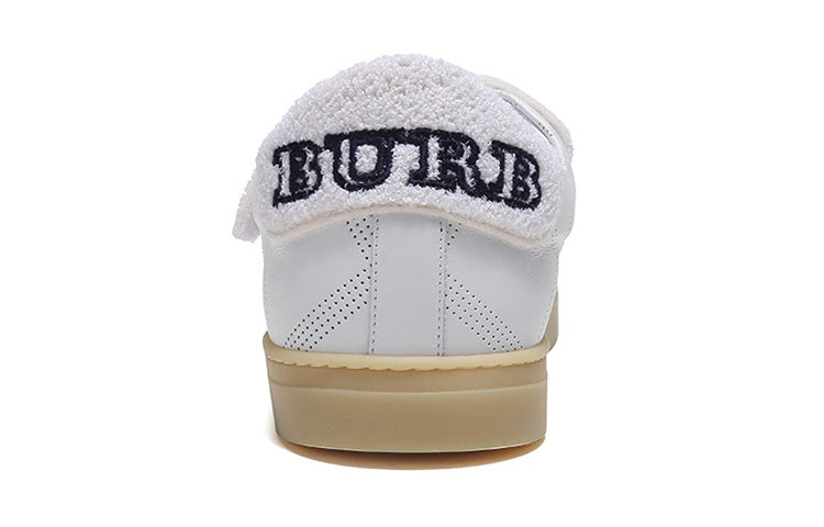 Burberry Bert Velcro Strap Perforated Leather Sneakers 'White' 80054541