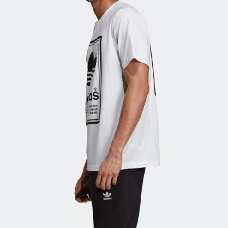 adidas originals Vintage Tee White Round Neck Breathable Short Sleeve ED6916