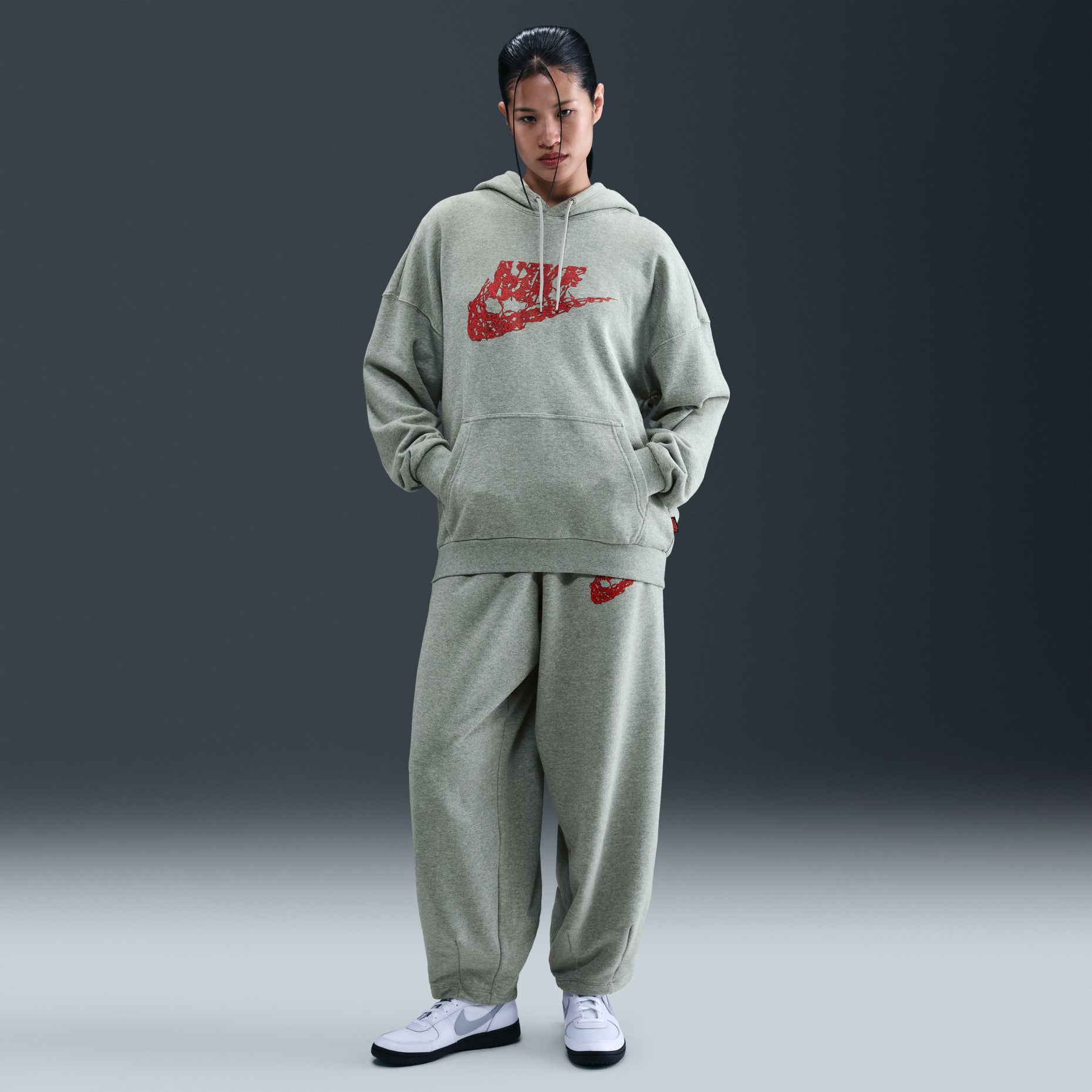 Nike x Stranger Things Vecna Hoodie 'Grey' IB5660-063