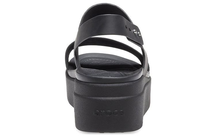 (WMNS) Crocs Brooklyn Thick Sole Casual Black Sandals 206453-060