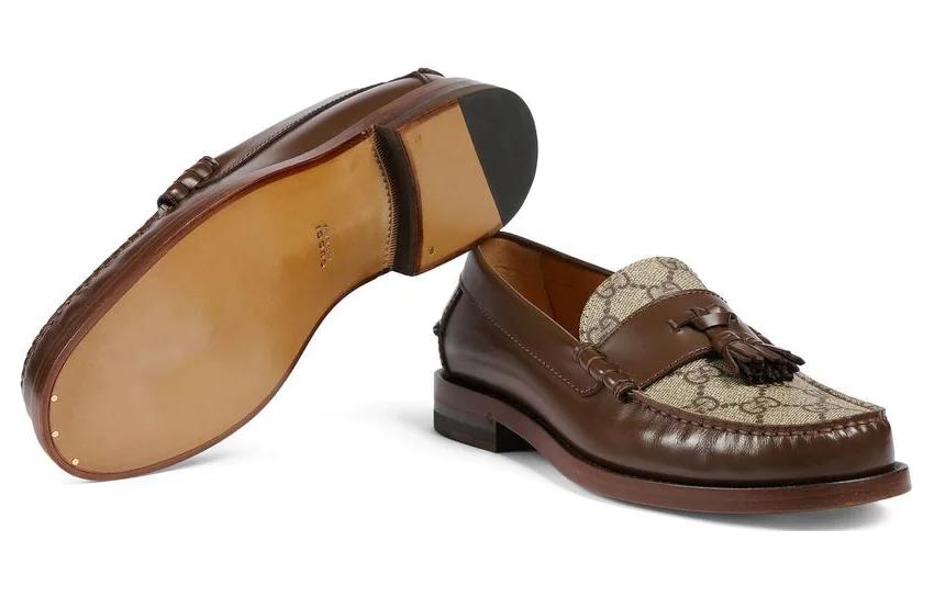 (WMNS) Gucci GG Supreme Canvas Loafers 'Tan Beige' 694866-17X30-2561