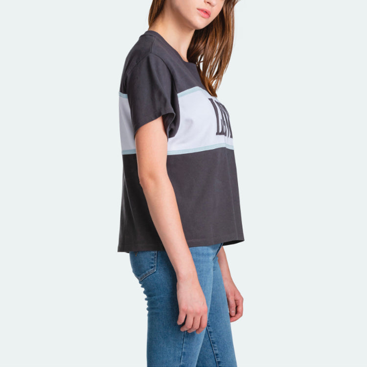Levis Logo Printing Round Neck Short Sleeve Gray 85498-0001