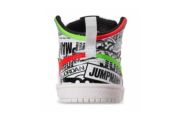 (TD) Air Jordan 1 Mid Graffiti 'All Over Logos' 640735-143