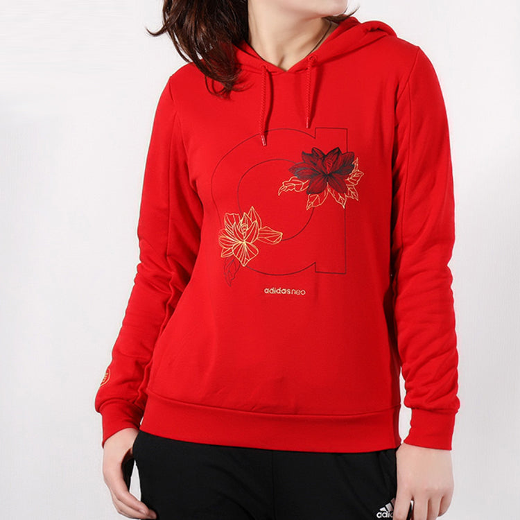 (WMNS) adidas neo Sweat Hd Sports Red DZ7602