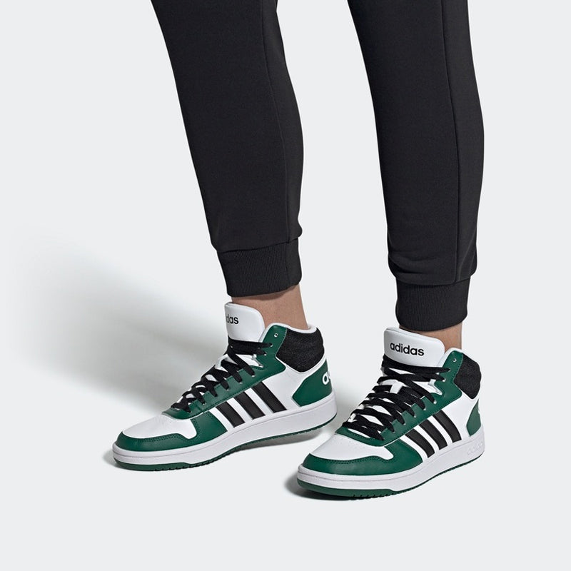 adidas Hoops 2.0 Mid 'Black Green' FW5995