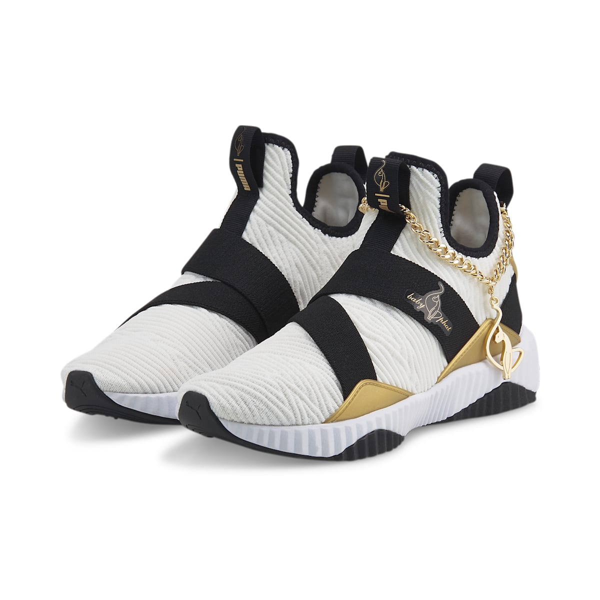 (WMNS) PUMA x Baby Phat Defy Mid 'White Black Gold' 387663-01