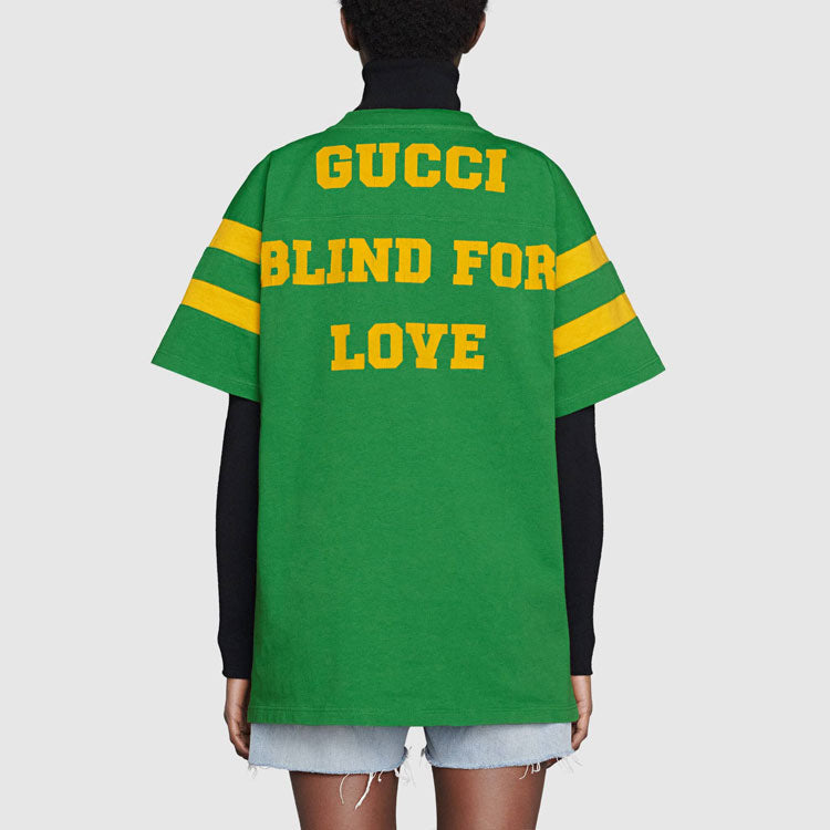 Gucci SS21 1921 Series Alphabet Printing Casual Short Sleeve Unisex Green 660744-XJDHG-3316