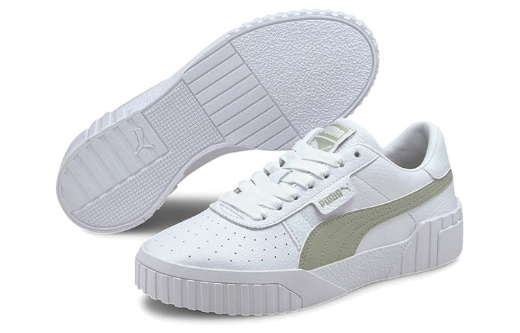 (WMNS) PUMA Cali Casual Board Shoes White/Green 369155-34