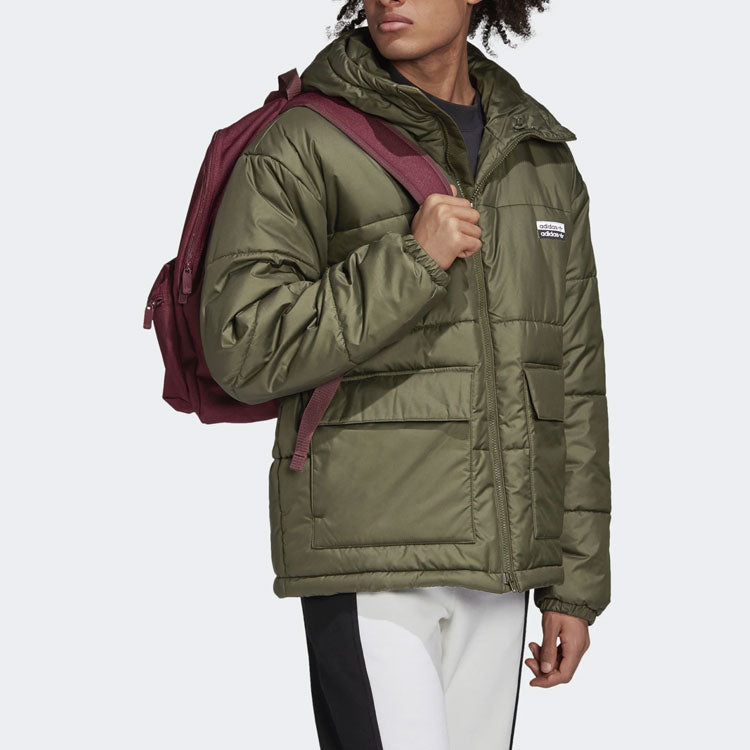 adidas originals Windproof Long Sleeves hooded Jacket Green ED7219