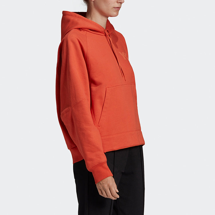 (WMNS) Y-3 Logo Sports Pullover Hoodie Orange GK4425