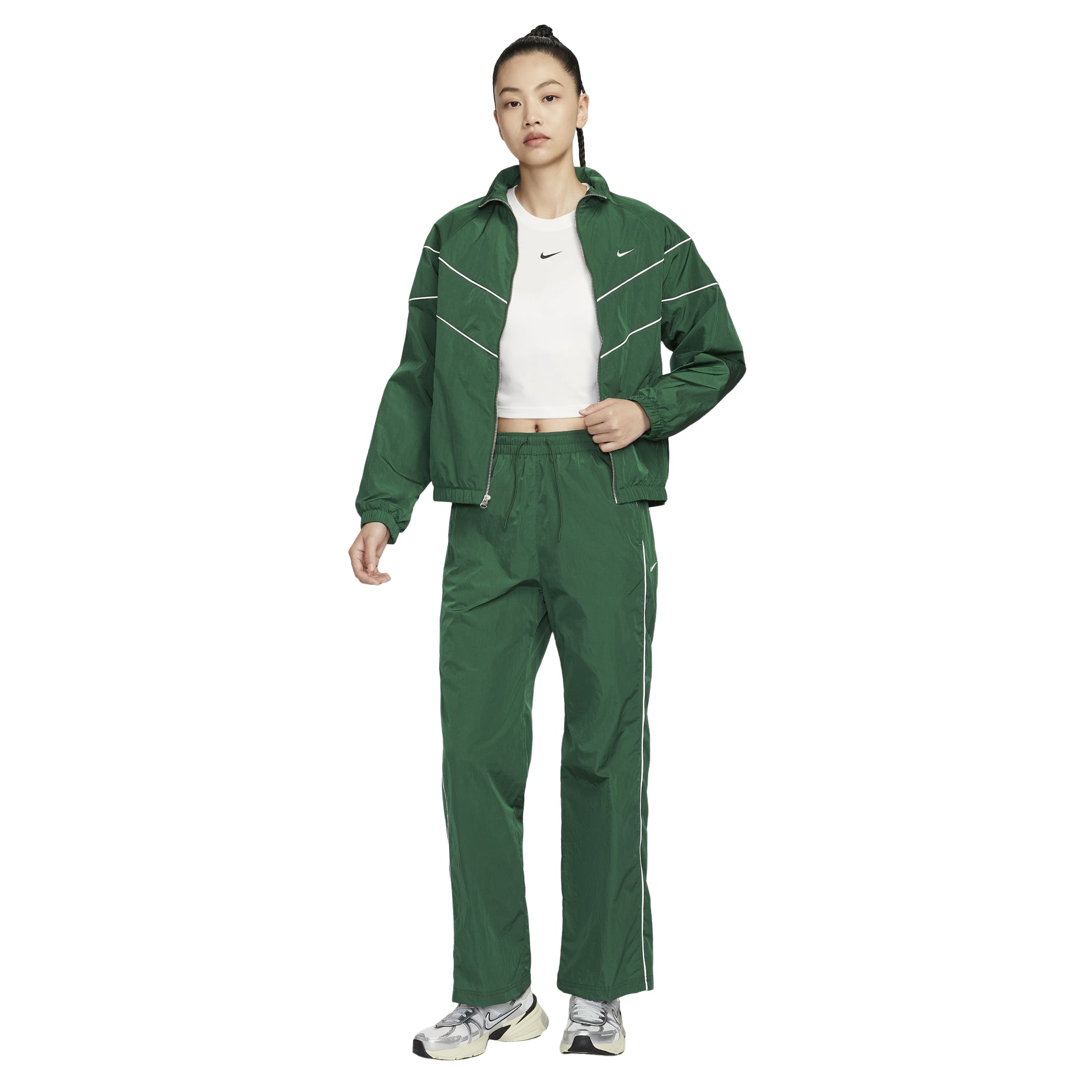 (WMNS) Nike Windrunner Woven Full Zip Jacket Asia Sizing 'Green' FV6305-300