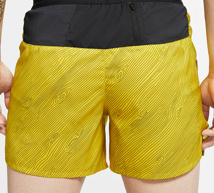 Nike Flex Stride 5 Trail Dri-FIT Pattern Running Shorts Black Yellow Blackyellow CQ7950-735