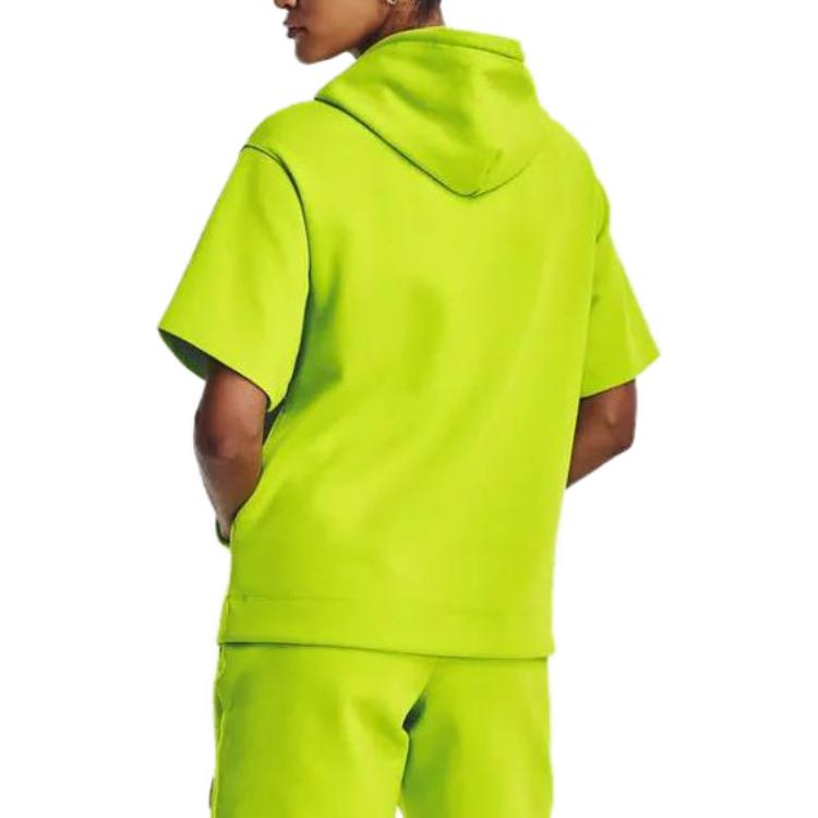 Under Armour Summit Knit Short Sleeve Hoodie 'Neon Green' 1378894-324