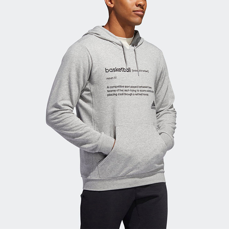 adidas Definition Hdy Athleisure Casual Sports hooded Pullover Gray FR9335