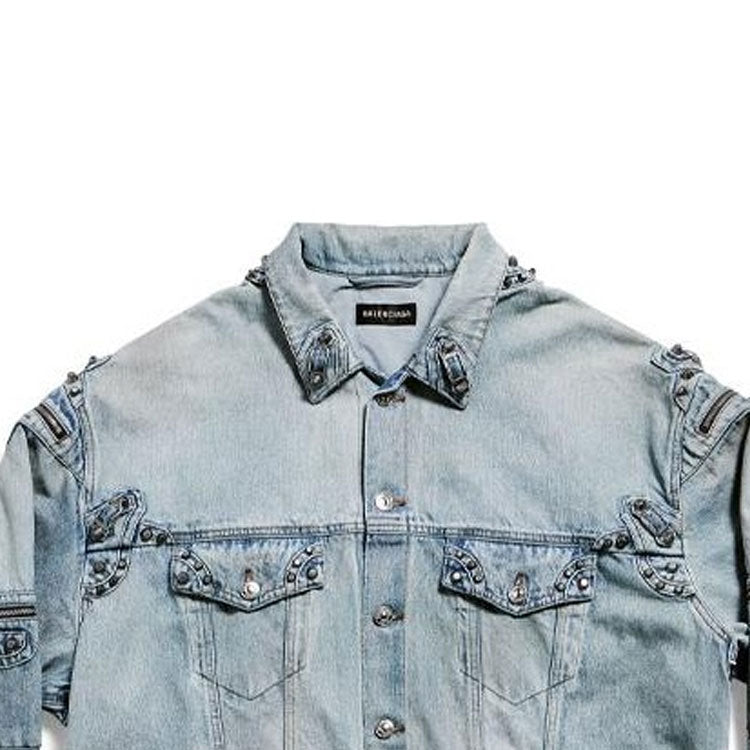 Balenciaga Cagole Oversized Jacket 'Blue' 764521TDW144016