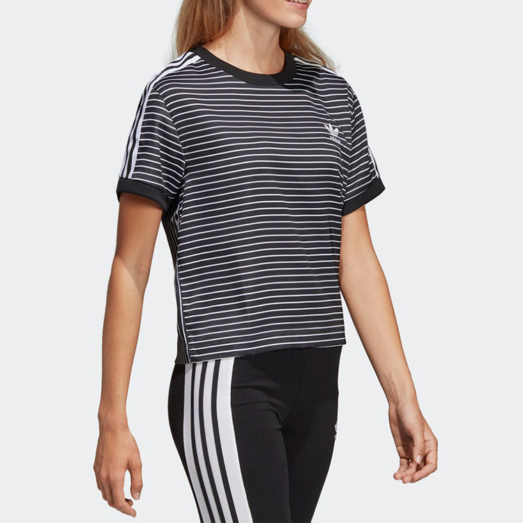 (WMNS) adidas originals 3 Stripes Printing Black DU9869