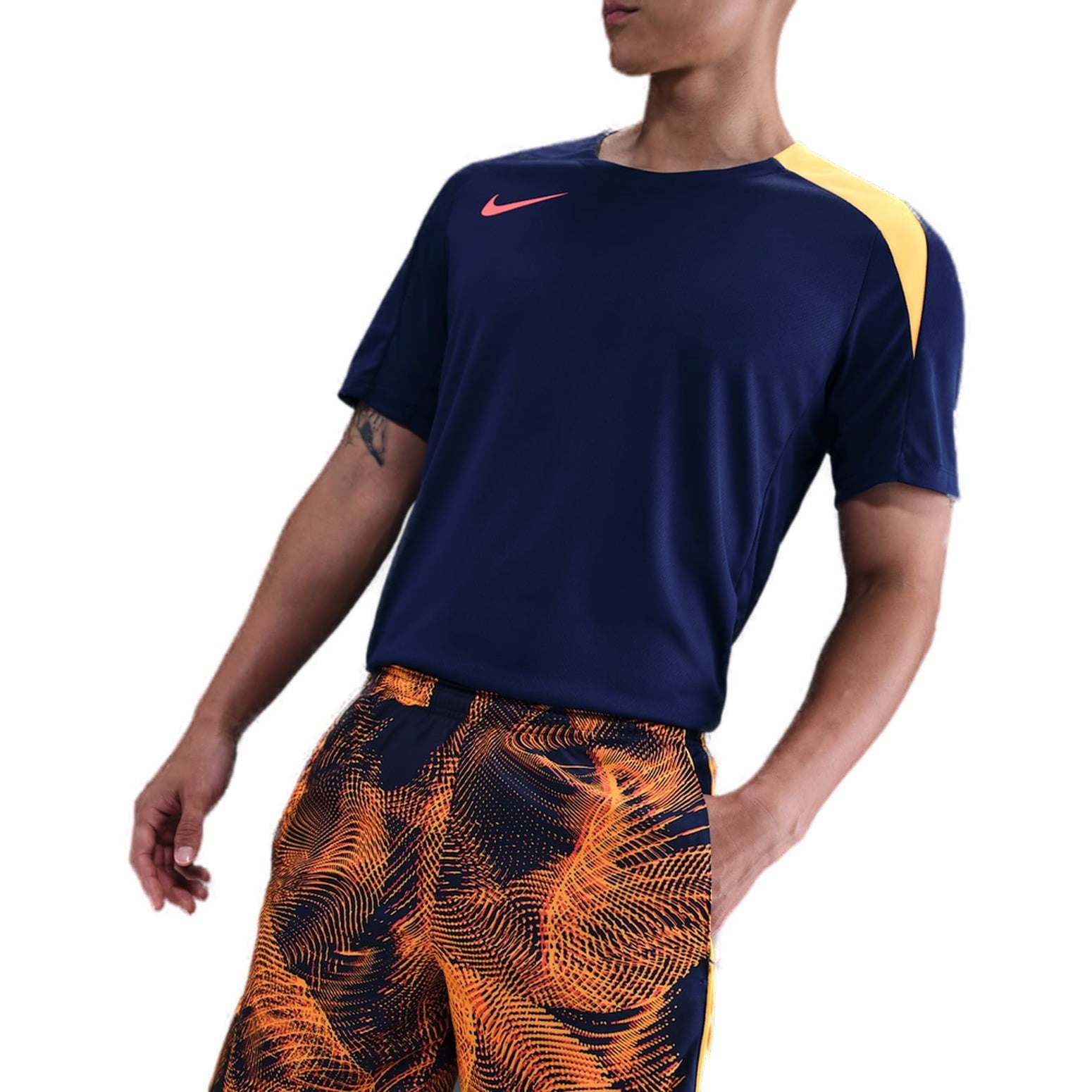 Nike Academy+ Dri-Fit Soccer Shorts 'Laser Orange Blue Void' HV1827-494