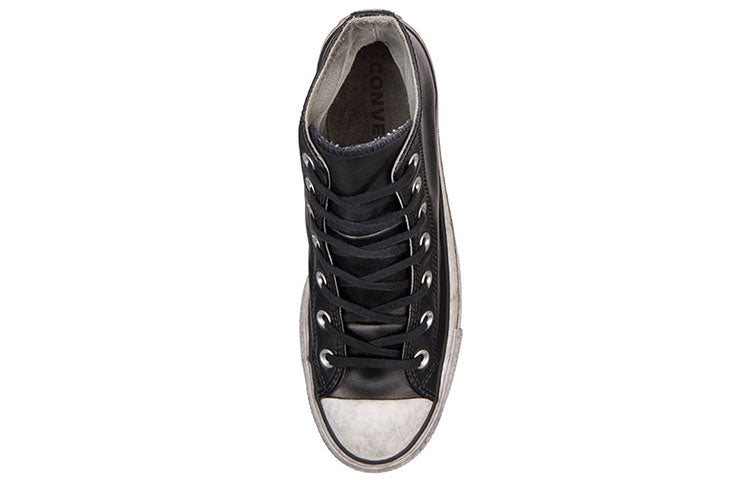 (WMNS) Converse Chuck Taylor All Star Leather Smoke Platform High Top Retro Black 562908C