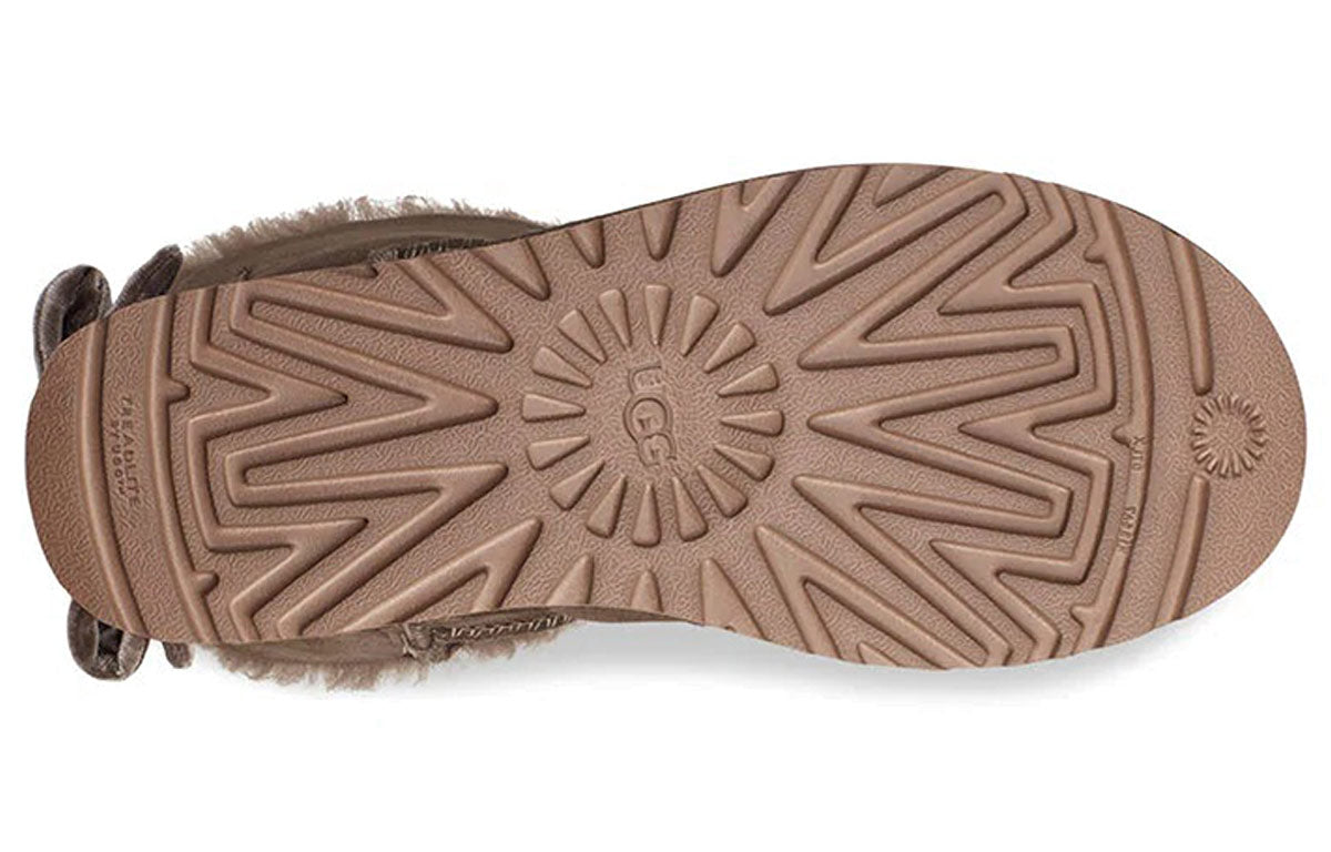 (WMNS) UGG Bailey Bow Velvet Snow Boots Brown 1118854-ESPR