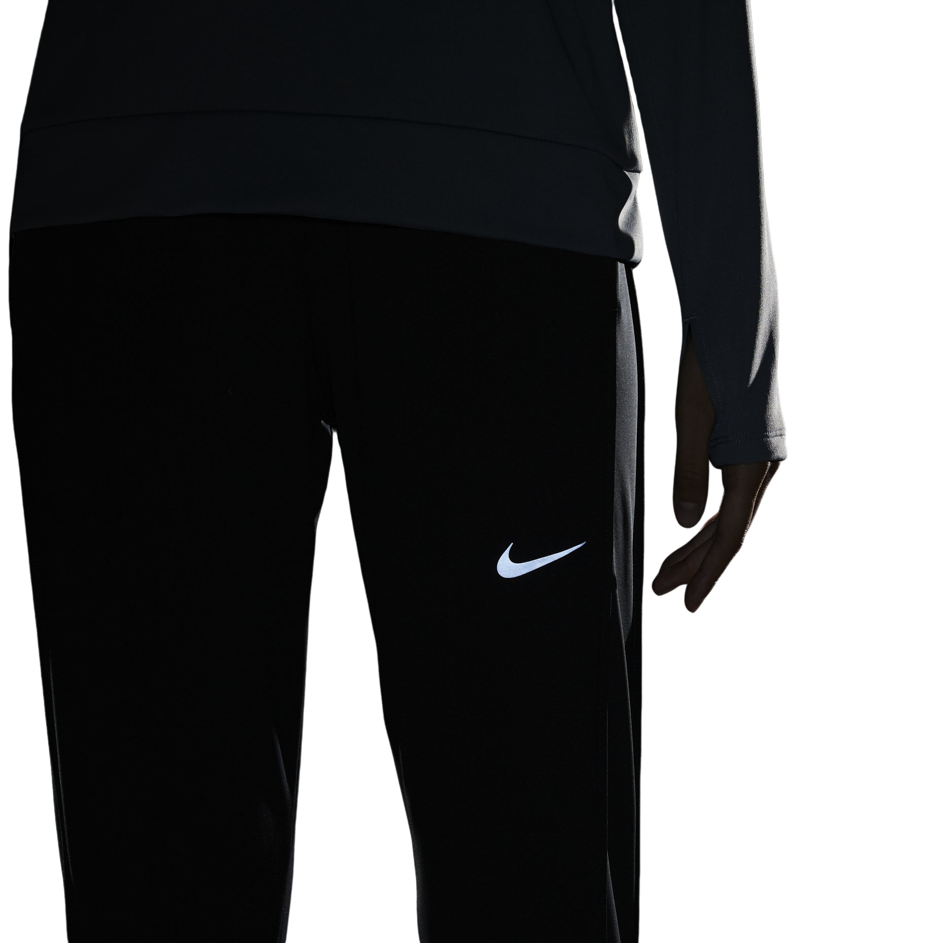 (WMNS) Nike Solid Color Small Logo Sports Pants/Trousers/Joggers Black DD6473-010