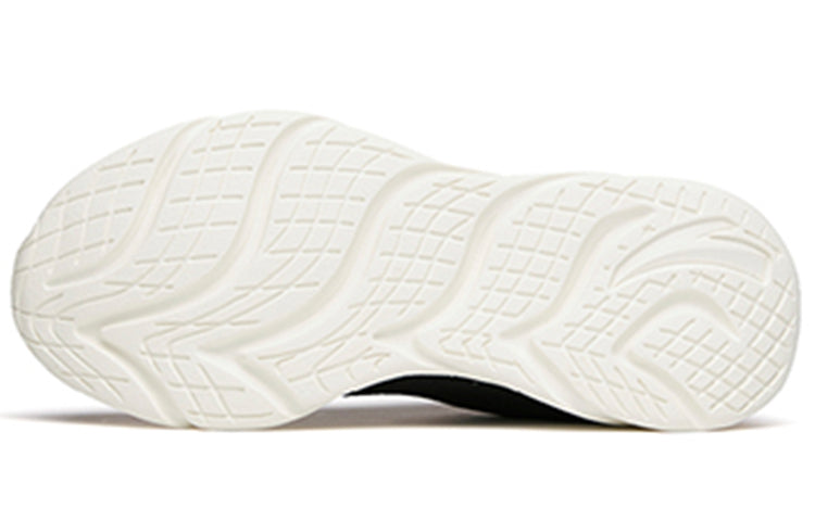 (WMNS) ANTA Running Series Sneakers Leather Fleeced 'Black White' 122145571-8