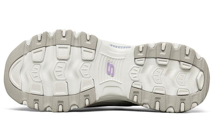 (WMNS) Skechers D'Lites 1.0 White/Purple 66666329-WLV