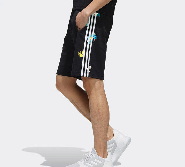 adidas neo x Pokmon Crossover Side Stripe Sports Shorts Black FM0322