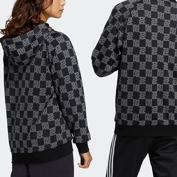 adidas Monogram Jacket 'Black White' HR3435