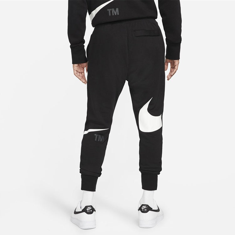 Men's Nike Large Logo Lacing Knit Bundle Feet Sports Pants/Trousers/Joggers Autumn Black DD6092-010
