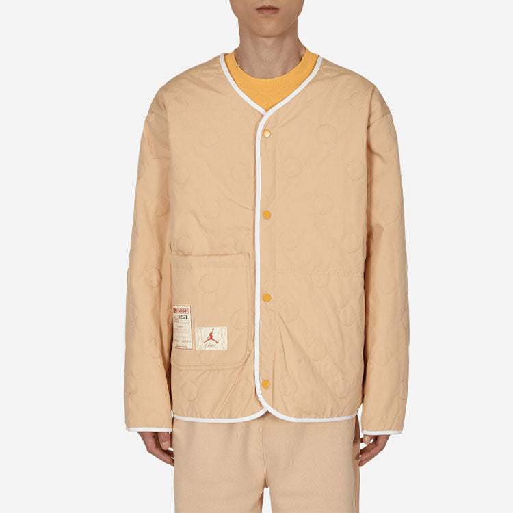 Air Jordan x union Crossover Solid Color Printing Logo reversible Long Sleeves Jacket Asia Edition Yellow DJ9519-771