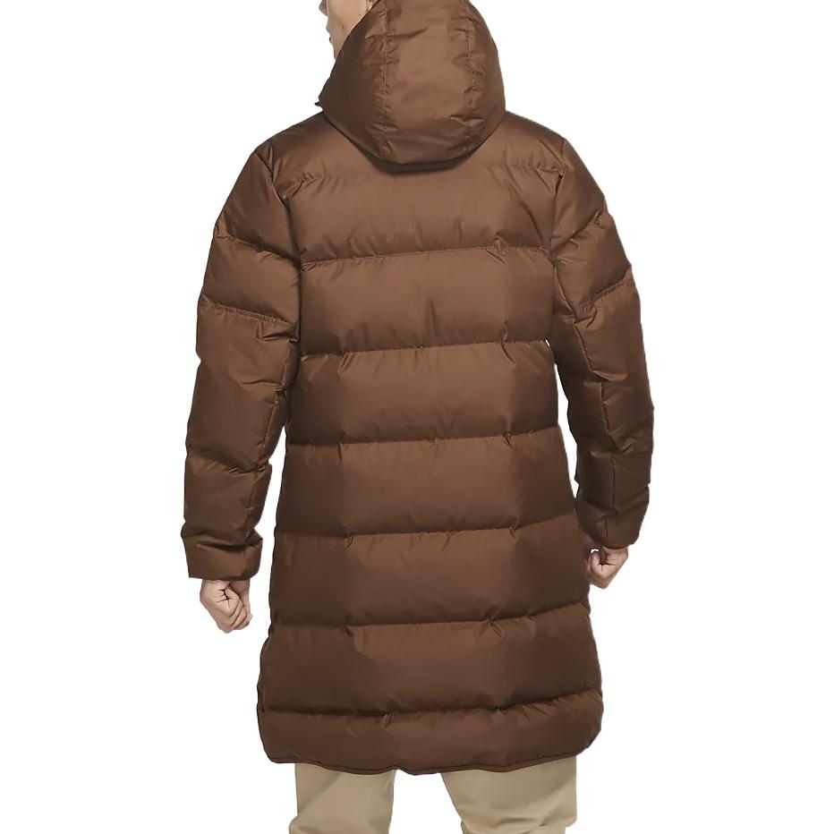 Nike hooded puffer long coat 'Brown' DV1134-259