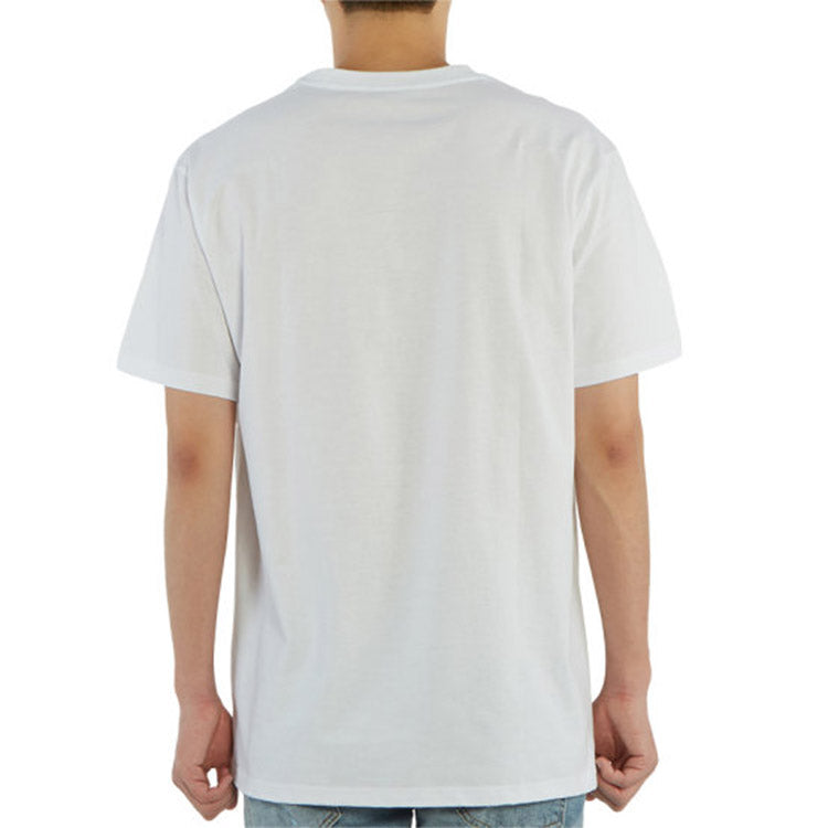 Men's DIOR x Sorayama Crossover Sakura Dragon Printing Short Sleeve White 933J602B0533-085