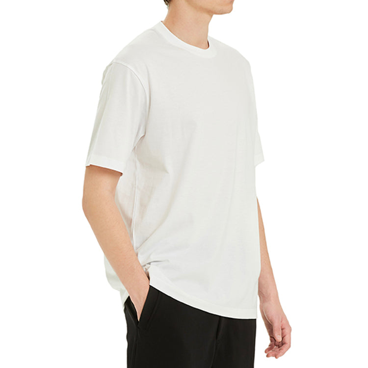 Men's Y-3 SS21 Back Stripe Loose Round Neck Short Sleeve White H16335