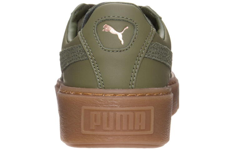(WMNS) PUMA Basket Patforml Leisure Green 366716-04