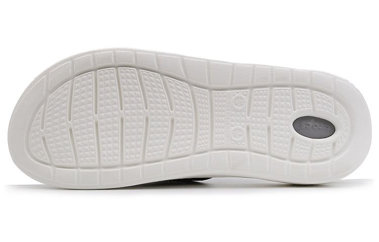 Crocs LiteRide LOGO Unisex Black Slippers 'Black White' 205562-066