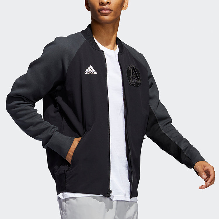 adidas Ny M Vrct logo Colorblock raglan sleeve Athleisure Casual Sports Training Jacket Black DZ6224