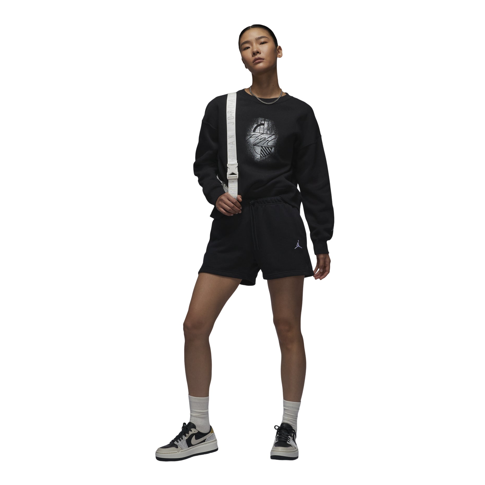 (WMNS) Air Jordan Brooklyn Fleece Shorts Asia Sizing 'Black' HJ1366-010