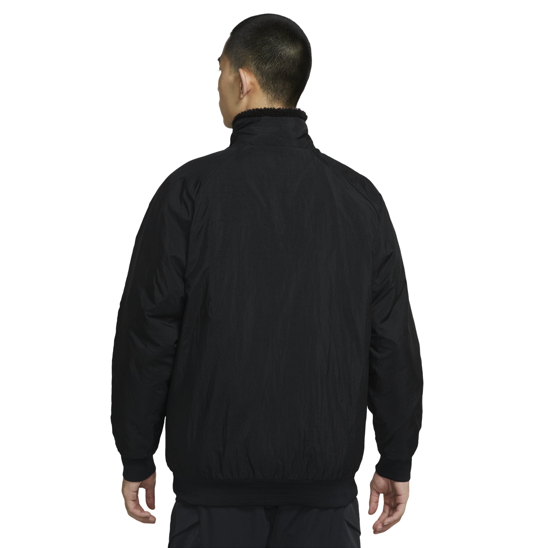 Nike Big Swoosh Reversible Boa Jacket Asia Sizing 'Black White' BQ6546-011