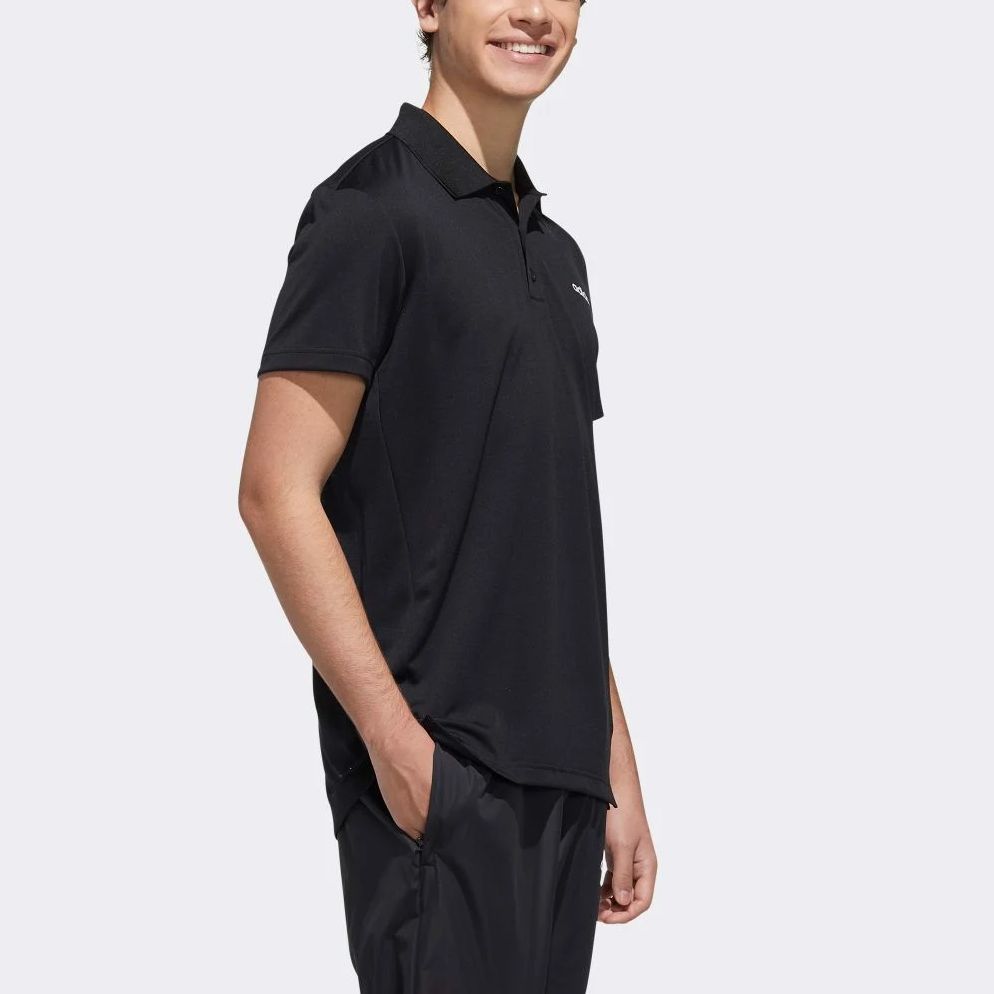 adidas Designed 2 Move Polo Tshirt 'Black White' FL0345