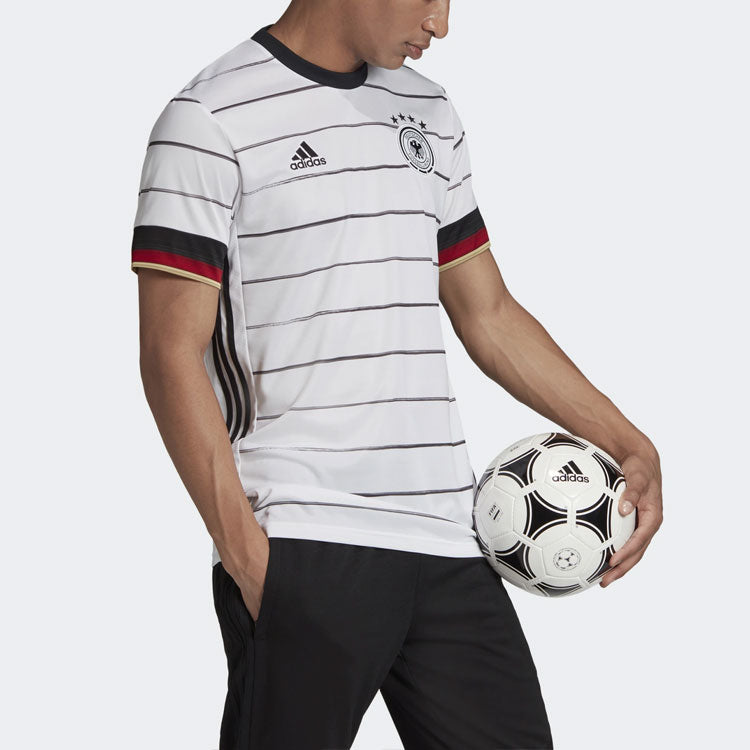adidas Soccer/Football Sports Training Short Sleeve Fan Edition Germany Home White EH6105
