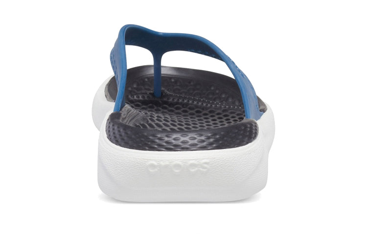 Crocs LiteRide Outdoor Beach Flip-Flops Black Blue 205182-4SB