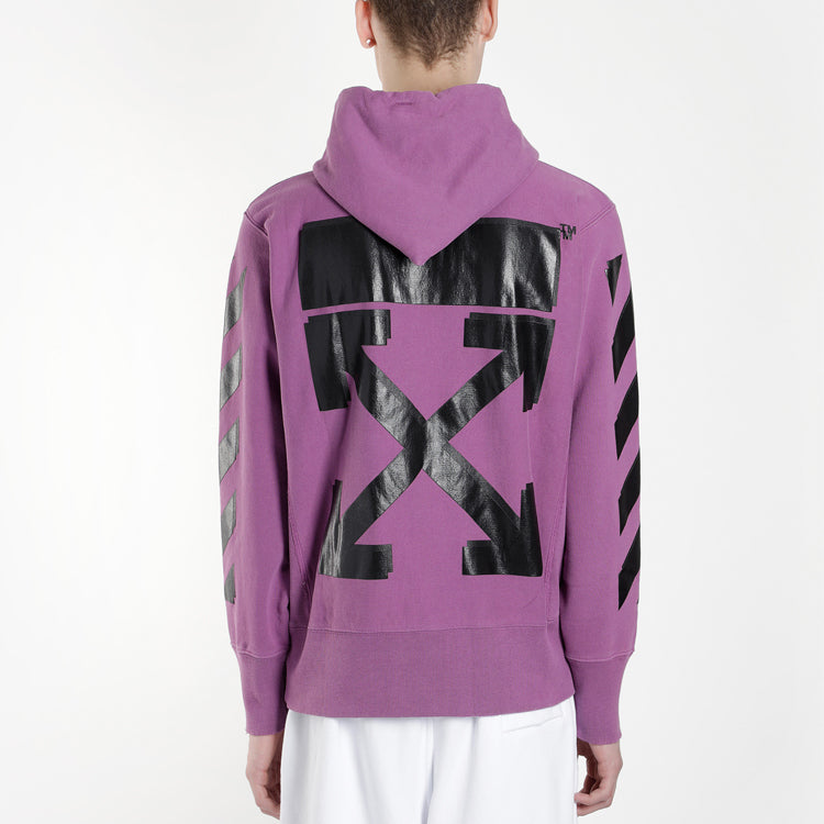 (WMNS) Off-White x Champion logo Sweater Purple OMBB027S188750502910
