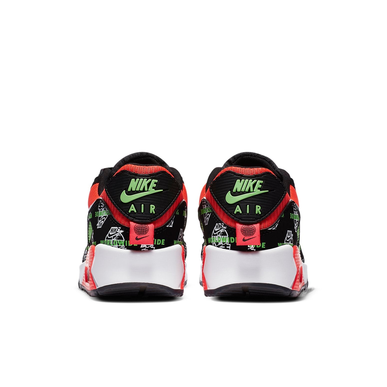 (WMNS) Nike Air Max 90 SE WW 'Black White Red' DA1342-013