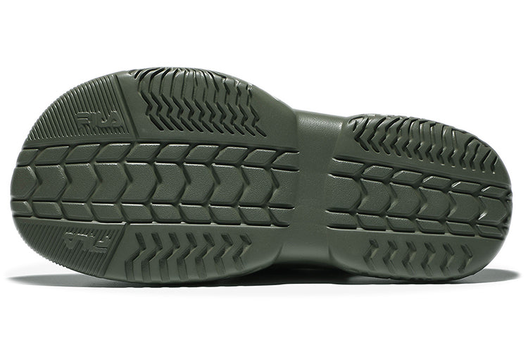 FILA Thick Sole Velcro Green Korean Version Unisex Sandals 1SM01562D_207