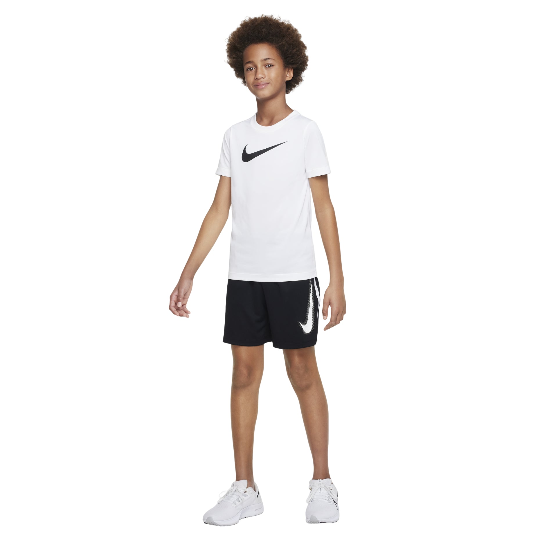 (GS) Nike Multi Dri-FIT Graphic Training Shorts 'Black White' DX5361-010