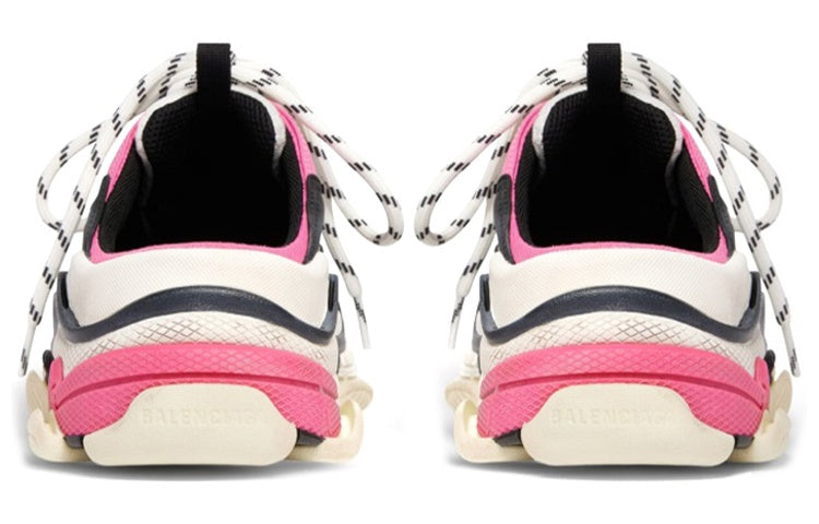 (WMNS) Balenciaga Triple S Mules 'White Pink and Black Double Foam and Mesh' 755686W3SM15671