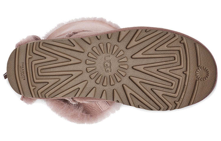 (WMNS) UGG Classic Short Cuffed Bow Snow Boots Pink 1112501-DUS