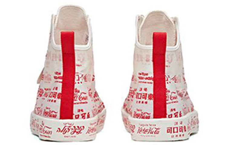 ANTA x Coca Cola Canvas High 'White Red' 112028656-8