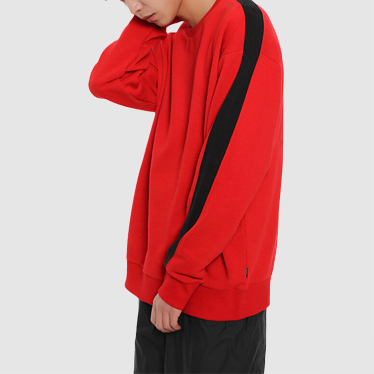 Converse Track Taping Crew Neck Sweatshirt Asia Sizing 'Red' 10017989-A03